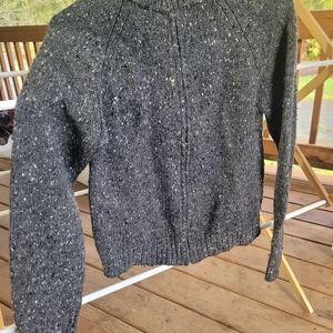 EUC Ann Taylor Women's Size Medium 100% Wool Speckled Charcoal Gray